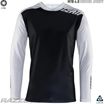 cyklistický dres Dres na kolo Leatt MTB Enduro 4.0 Jersey White 2024 XS