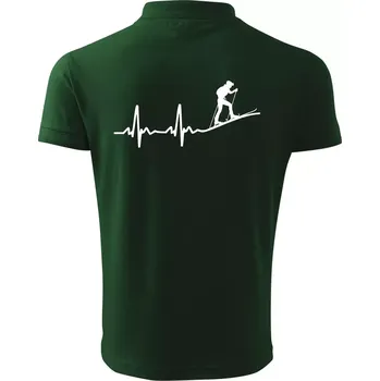 Pánská košile EKG skialpinismus - Polokošile pánská Pique Polo 203 - 5XL ( Lahvově zelená )