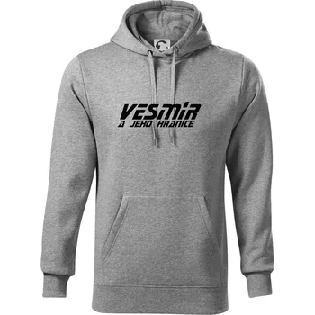 Pánská mikina Vesmír a jeho hranice - Mikina pánská Cape s kapucí - XL ( Tmavě šedý melír )