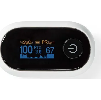 Tlakoměr Nedis SmartLife Pulzní Oxymetr | Bluetooth | OLED Displej | Perfuzní index / Pul