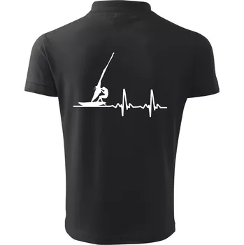 Pánská košile EKG Windsurfing - Polokošile pánská Pique Polo 203 - 3XL ( Dřevěné uhlí )