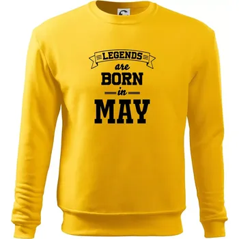 Pánská mikina Legends are born in May - Mikina Essential pánská - 2XL ( Žlutá )