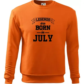 Pánská mikina Legends are born in July - Mikina Essential pánská - M ( Oranžová )