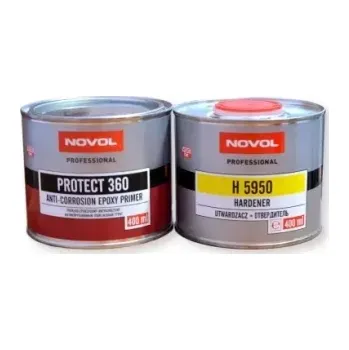 Odrezovač NOVOL PROTECT 360 - Epoxidový antikorozní základ šedý 400ml + Tužidlo 400ml