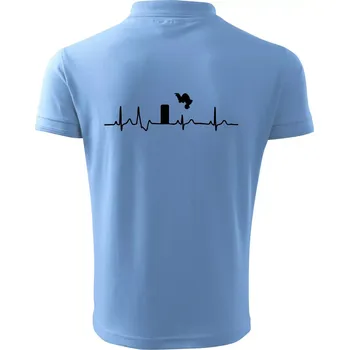 Pánská košile Parkour ekg - Polokošile pánská Pique Polo 203 - 5XL ( Pyžamově modrá )