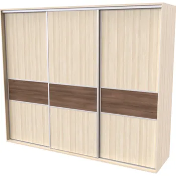 Postel NÁBYTEK MIKULÍK s.r.o. FLEXI 3 - šatní skříň dveře dělené ltd, 240/260/280/300 x 220/240cm Šířka: 300cm, Výška: 240cm, Dekor: olše Šířka: 260cm, Dekor: akácie světlá