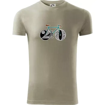 Pánská móda Narozeniny 20 let na kole - Viper FIT - Pánské zůžené tričko - 3XL ( Light khaki )