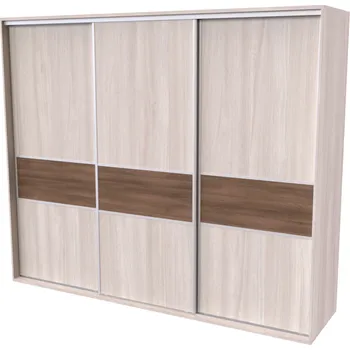 Postel NÁBYTEK MIKULÍK s.r.o. FLEXI 3 - šatní skříň dveře dělené ltd, 240/260/280/300 x 220/240cm Šířka: 300cm, Výška: 240cm, Dekor: olše Šířka: 240cm, Dekor: jasan šedý