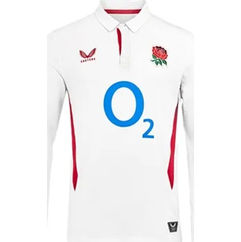 Pánské tričko Castore England Long Sleeve Home Shirt 2025 Adults White/Red S