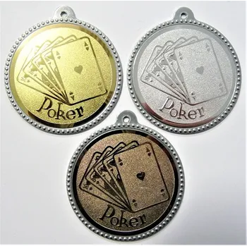 Poker medaile D75-181 Zde napište text na štítky a součet zadejte do košíku. Více informací viz.POPIS v dolní části.