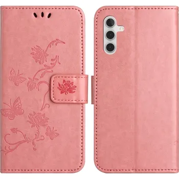 Pouzdro na mobilní telefon Flower knížkové pouzdro na Samsung Galaxy A36 5G - růžové