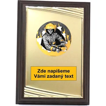 Hasič plaketa H122-G231.01-K1180 Zde napište text na štítky a součet zadejte do košíku. Více informací viz.POPIS v dolní části.