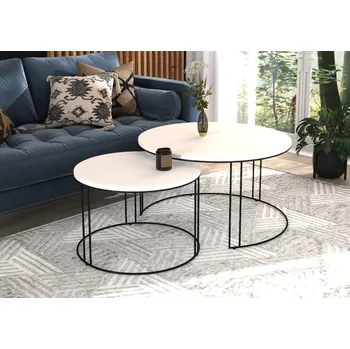 Konferenční stolek ADRK Konferenční stolek ETTA B-W 75, bílá/černá