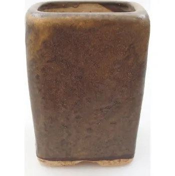 Květináč Keramická bonsai miska 5 x 5 x 6,5 cm hnědá