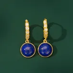 JAY Stříbrné náušnice s Lapis Lazuli - stříbro 925/1000 JAY-0119-YLE0001 Modrá