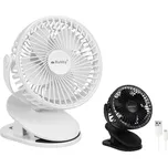 Ventilátor s klipem USB, 1200 mAh, USB-C Bílá