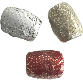 Stuha Stuha vázací 6,5mm x 20m s tečkami, klubíčko, mix barev