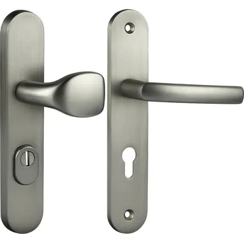 Stavebniny COBRA OCHRANNE KOVÁNÍ C101 PŘEKRYTKA Provedení: PZ LI/RE (klika oboustranná/koule), Povrch: ONS/IN - nikl matný nerez, Rozteč: 72 mm