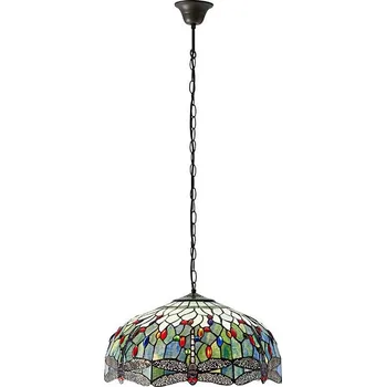 Endon 66148 - Lustr na řetězu Tiffany DRAGONFLY 3xE27/60W/230V pr. 50 cm