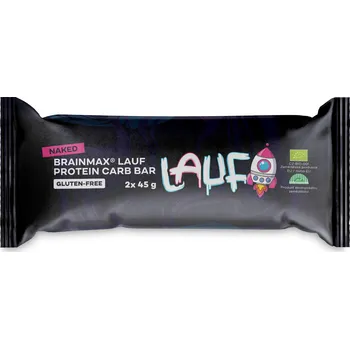 BrainMax Pure BrainMax LAUF® Protein Carb Bar, bez polevy, BIO, 2x45 g BIO proteinová-sacharidová tyčinka s bezlepkovými ovesnými vločkami / *CZ-BIO-001 certifikát