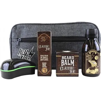 Dárková krabička HEY JOE! Sada na vousy s kosmetickou taškou HEY JOE Survival Kit No. 1