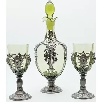 přísavka na sklo Souprava zdobená cínem Art Nouveau | 96880