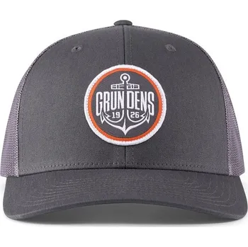 Rybářské oblečení Grundéns Kšiltovka Logo Anchor Trucker Charcoal
