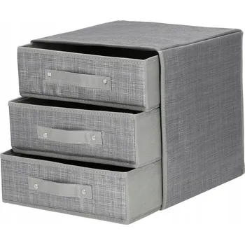 úložný prostor na hračky Úložný box se zásuvkami 30x30x30 cm SPRINGOS HA3018 šedý