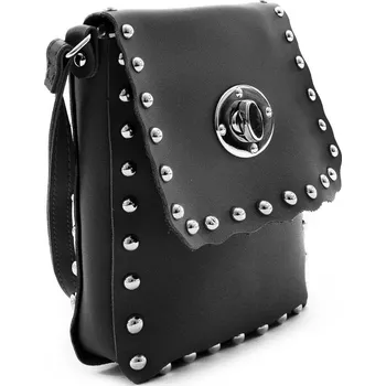 Kabelka Černá klopnová dámská crossbody kabelka Elira