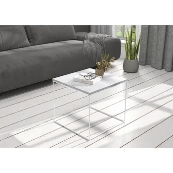 Konferenční stolek ADRK Konferenční stolek ELENA W-BE 50, beton/bílá