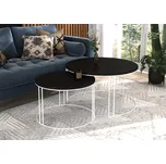 ADRK Konferenční stolek ETTA W-B 75, černá/bílá