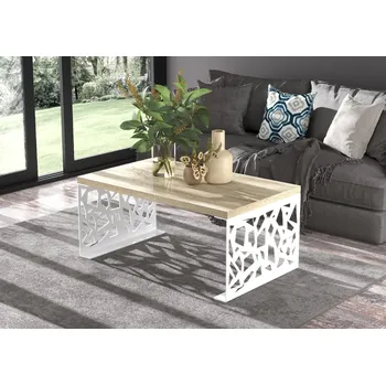 Konferenční stolek ADRK Konferenční stolek SEMARA W-S 100, dub sonoma/bílá