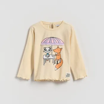 Reserved - Tričko s potiskem Kicia Kocia - tělová - 414FT-02X - 414FT-02X-110