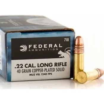 Sportovní střelba Federal Náboj kulový Federal, Game Shok, .22 LR, 40GR (2,5g), Copper Plated Solid