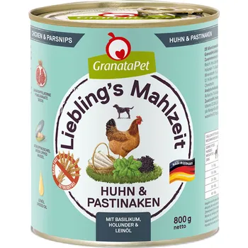 Krmivo pro psa 6x800g GranataPet Liebling's Mahlzeit - kuřecí s pastinákem