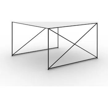 Konferenční stolek ADRK Konferenční stolek NELIA B-WS 75, bílá lesk/černá