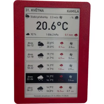 Elektronická stavebnice LaskaKit Live-7.5 E-paper stavebnice s WiFi pro ” Živý obraz” V2 Displej: Červeno-Černo-Bílý