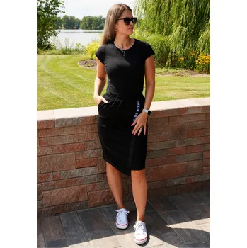 Dámská sukně Dámská sukně KIXMI SIBILA ČERNÁ/MODRÁ L