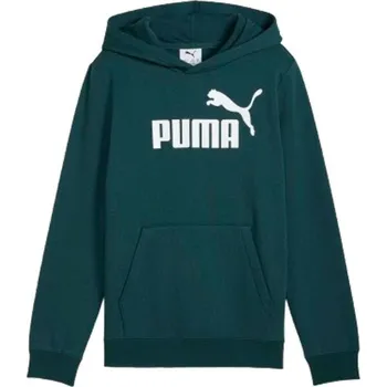 Chlapecká mikina Chlapecká mikina Puma ESSENTIALS NO.1 LOGO HOODIE FL B 152 Tmavě zelená, Bílá