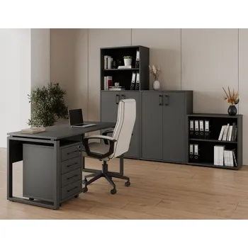 Kancelářská sestava Kancelářská sestava NEJBY GIANNI PREMIUM 4, antracit + vyzvednutí ZDARMA