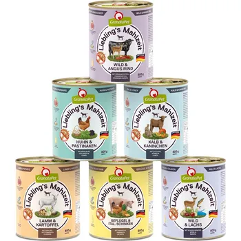 Krmivo pro kočku 6x800g Kombinované balení GranataPet Liebling's Mahlzeit - mix I (6 druhů)