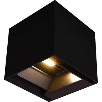 Venkovní osvětlení LED Solární nástěnné svítidlo se sen. LED/9W/3,7V 3000/4000/5000K IP65 černá