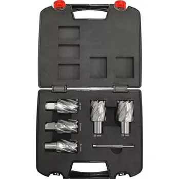 Vrták NÁSTROJE CZ sada jádrových vrtáků HSS 24,26,28,30,32mm/30mm WELDON19mm v kufru PH