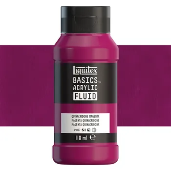 Vodová barva Akrylová barva Liquitex Basics Fluid - Quinacridone Magenta