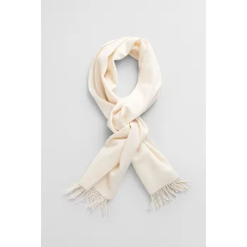 Šála ŠÁLA GANT WOOL WOVEN SCARF CREAM
