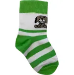 Dětské ponožky s lycrou zelené pruhy, Velikost: 13 - 14 (19 - 21), Barva: Zelená