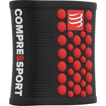 Běžecké oblečení Běžecké potítko Compressport Sweatbands 3D Dots - dva kusy - černé