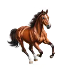 Moon River samolepka s koněm , kůň III 5x5 cm