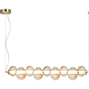 LED Lustr na lanku BOLLA LED/32W/230V zlatá/kouřová béžová