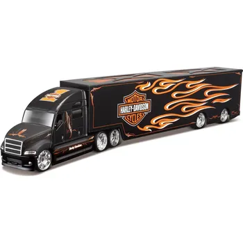 Hračka Maisto - Harley-Davidson Haulers, plameny, 1:64